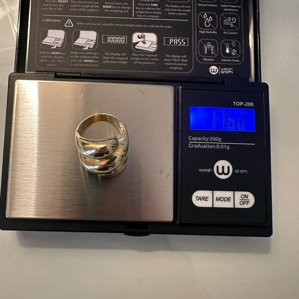 SOLD! 17.6 Grams Solid 14k Gold Swirl Cocktail Ring - Picture 8 of 16